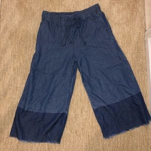 Denim gauchos pant